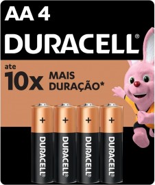 Duracell Pilha Alcalina Aa Pequena Duracell Com 4 Unidades