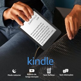 Kindle 11 Gerao (lanamento 2022)  Mais leve, com resoluo de 300 ppi e o dobro de armazenamento - Cor Preta